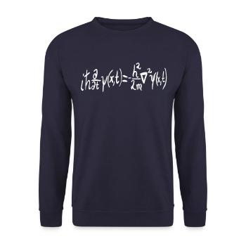 Schrödinger equation - Unisex Sweatshirt - navy - Front - Alina (178cm) & Michal (187cm)