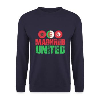 Maghreb United - Unisex Pullover - Navy - Vorne - Alina (178cm) & Michal (187cm)