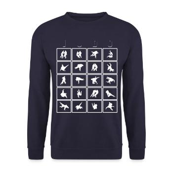 judo - Unisex Sweatshirt - navy - Front - Alina (178cm) & Michal (187cm)