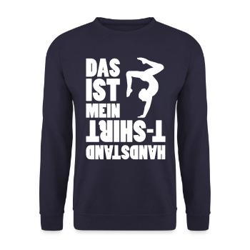 Handstand Shirt - Unisex Pullover - Navy - Vorne - Alina (178cm) & Michal (187cm)