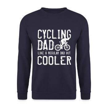 Cycling Dad T Shirt no. 6 - Unisex Sweatshirt - navy - Front - Alina (178cm) & Michal (187cm)