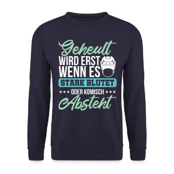 Hockey sur glace hommes - Sweat-shirt Unisexe - marine - Devant - Alina (178cm) & Michal (187cm)