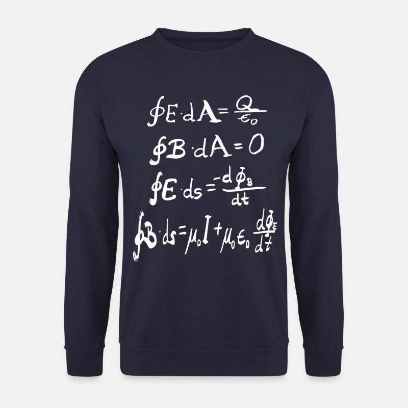 Électromagnétisme Maxwell équations - Sweat-shirt Unisexe - marine