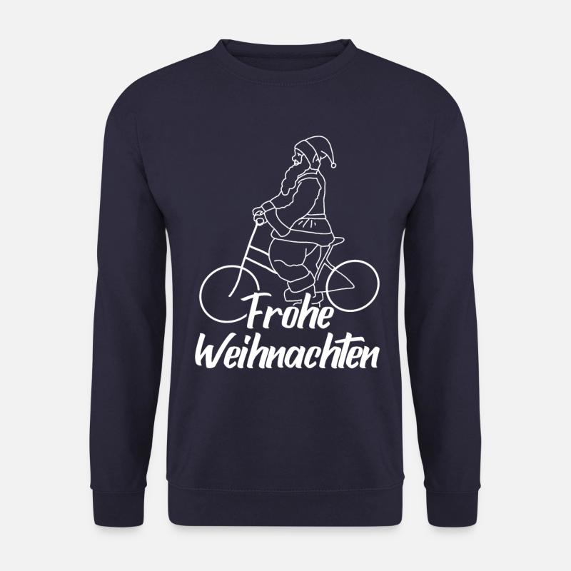 Santa Claus Bicycle - Unisex Sweatshirt - navy