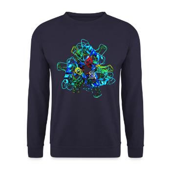 Native Tailspike Protein Molécule Bactériophage - Sweat-shirt Unisexe - marine - Devant - Alina (178cm) & Michal (187cm)