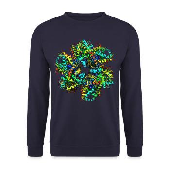 Protéine cool molécule chimie Nerd Hémoglobine - Sweat-shirt Unisexe - marine - Devant - Alina (178cm) & Michal (187cm)
