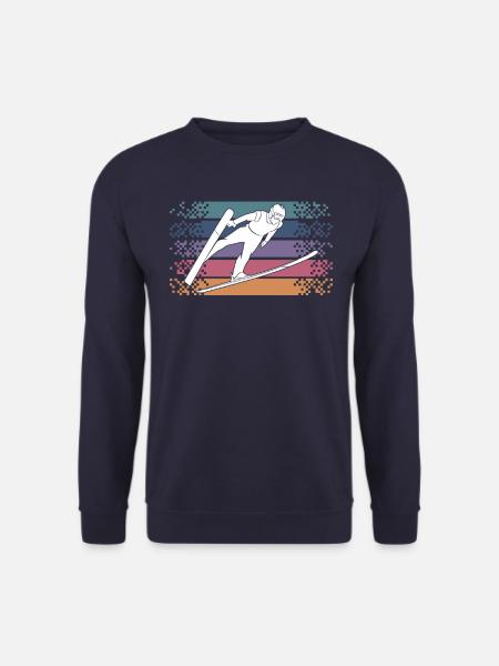 Saut à ski rétro vintage - Sweat-shirt Unisexe - marine