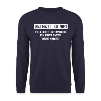 Lehramt Student - Unisex Pullover - Navy - Vorne - Alina (178cm) & Michal (187cm)