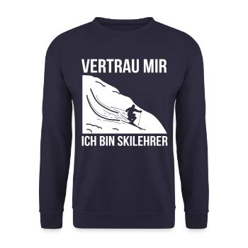 Skilehrer - Unisex Pullover - Navy - Vorne - Alina (178cm) & Michal (187cm)