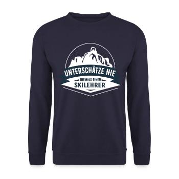 Skilehrer - Unisex Pullover - Navy - Vorne - Alina (178cm) & Michal (187cm)