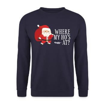 Where My Ho's At No. 1 - Unisex Sweatshirt - navy - Front - Alina (178cm) & Michal (187cm)