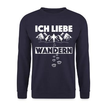 Wanderer - Unisex Pullover - Navy - Vorne - Alina (178cm) & Michal (187cm)