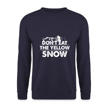 Dont Eat The Yellow Snow No. 9 - Unisex Sweatshirt - navy - Front - Alina (178cm) & Michal (187cm)