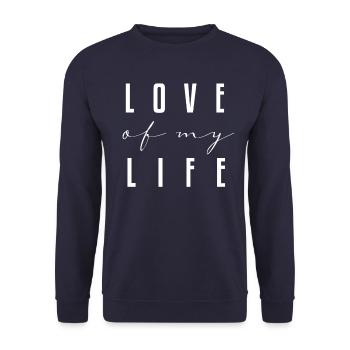 Love Of My Life No. 9 - Unisex Sweatshirt - navy - Front - Alina (178cm) & Michal (187cm)
