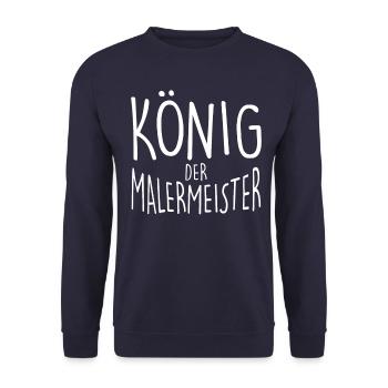 König Der Malermeister - Unisex Pullover - Navy - Vorne - Alina (178cm) & Michal (187cm)