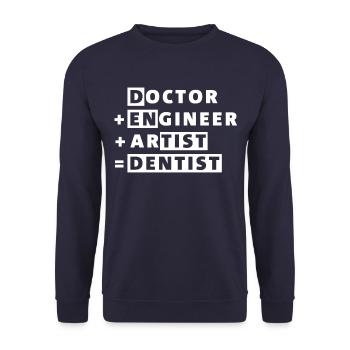 dentiste - Sweat-shirt Unisexe - marine - Devant - Alina (178cm) & Michal (187cm)