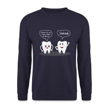 Süße Zähne - Unisex Pullover - Navy - Vorne - Alina (178cm) & Michal (187cm)