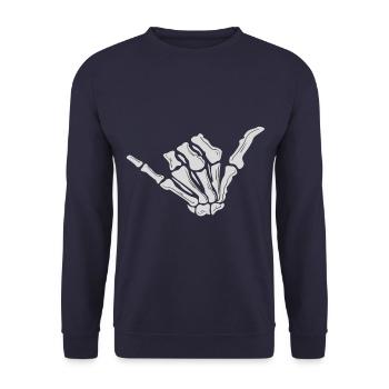 Skeleton Hand We Good - Unisex Sweatshirt - navy - Front - Alina (178cm) & Michal (187cm)