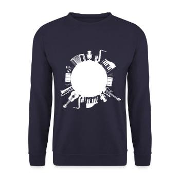 Musical instruments - Unisex Sweatshirt - navy - Front - Alina (178cm) & Michal (187cm)
