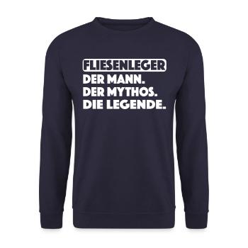 Fliesenleger Handwerker - Unisex Pullover - Navy - Vorne - Alina (178cm) & Michal (187cm)