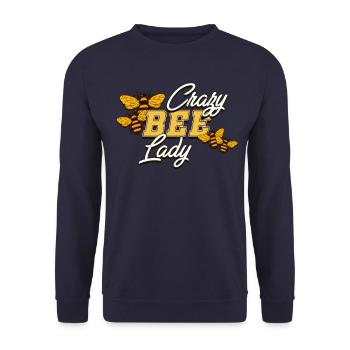 Bee Crazy Lady - Unisex Sweatshirt - navy - Front - Alina (178cm) & Michal (187cm)