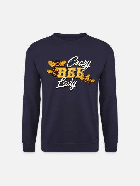 Bee Crazy Lady - Unisex Sweatshirt - navy