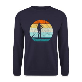 Sunset Femmes Stand up paddle - Sweat-shirt Unisexe - marine - Devant - Alina (178cm) & Michal (187cm)