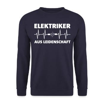 Elektriker Aus Leidenschaft - Unisex Pullover - Navy - Vorne - Alina (178cm) & Michal (187cm)