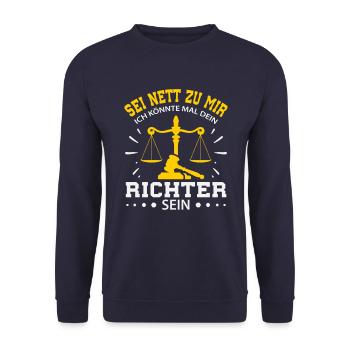 Jura Student Richter - Unisex Pullover - Navy - Vorne - Alina (178cm) & Michal (187cm)