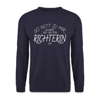 Jura Studentin - Unisex Pullover - Navy - Vorne - Alina (178cm) & Michal (187cm)