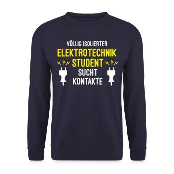 Elektrotechnik Uni - Unisex Pullover - Navy - Vorne - Alina (178cm) & Michal (187cm)
