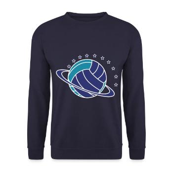 Planet ball - Sweat-shirt Unisexe - marine - Devant - Alina (178cm) & Michal (187cm)