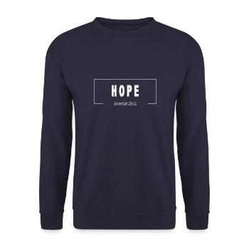 Vêtements chrétiens et espoir - Sweat-shirt Unisexe - marine - Devant - Alina (178cm) & Michal (187cm)