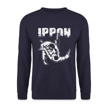 Judoka judo - Sweat-shirt Unisexe - marine - Devant - Alina (178cm) & Michal (187cm)