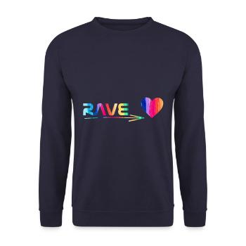Rave - Unisex Pullover - Navy - Vorne - Alina (178cm) & Michal (187cm)