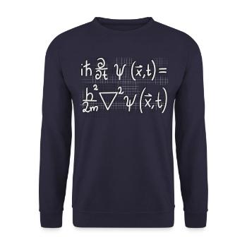 Physics Schrödinger Equation Quantum Mechanics - Unisex Sweatshirt - navy - Front - Alina (178cm) & Michal (187cm)