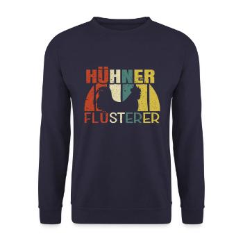 Hühnerflüsterer - Unisex Pullover - Navy - Vorne - Alina (178cm) & Michal (187cm)