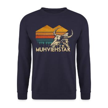 Muhviehstar - Unisex Pullover - Navy - Vorne - Alina (178cm) & Michal (187cm)
