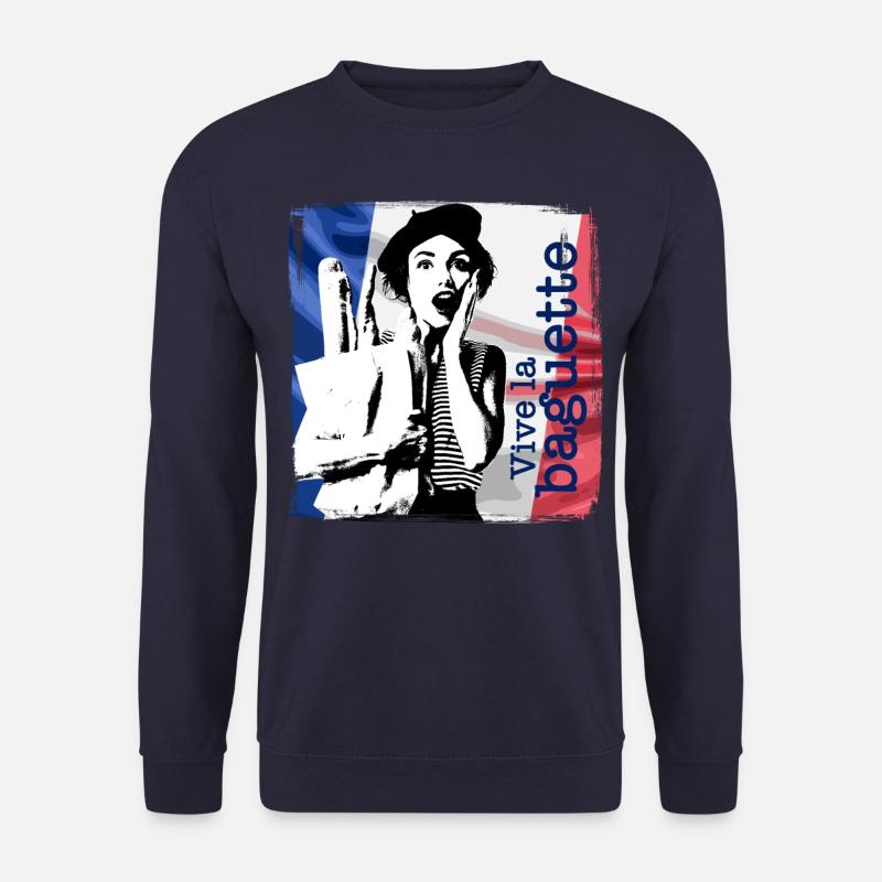 France - Vive la baguette - Unisex Sweatshirt - navy