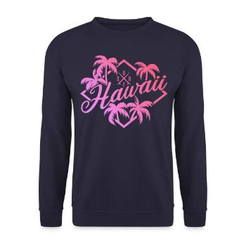 Hawaii Surf Pink - Unisex Sweatshirt - navy - Front - Alina (178cm) & Michal (187cm)