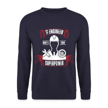 Ingenieur Wirtschaftsingenieur Maschinenbau - Unisex Pullover - Navy - Vorne - Alina (178cm) & Michal (187cm)
