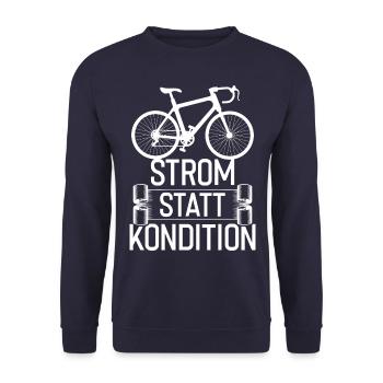 e-bike - Unisex Pullover - Navy - Vorne - Alina (178cm) & Michal (187cm)