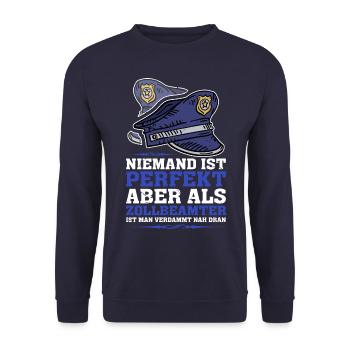 Zoll Zollbeamter Geschenk Zollamt - Unisex Pullover - Navy - Vorne - Alina (178cm) & Michal (187cm)