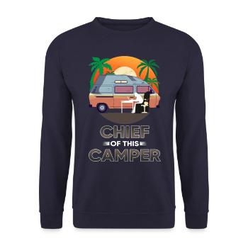 Caravan gift camper gift - Unisex Sweatshirt - navy - Front - Alina (178cm) & Michal (187cm)