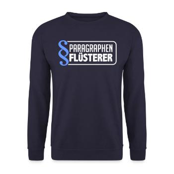 Paragraphen Flüsterer - Unisex Pullover - Navy - Vorne - Alina (178cm) & Michal (187cm)