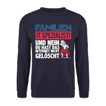 Programmierer Informatiker - Unisex Pullover - Navy - Vorne - Alina (178cm) & Michal (187cm)
