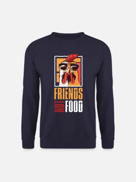 Friends no food gift vegan - Unisex Sweatshirt - navy