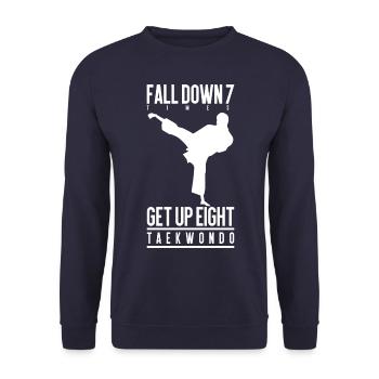 Taekwondo Tae kwon do arts martiaux cadeau sport - Sweat-shirt Unisexe - marine - Devant - Alina (178cm) & Michal (187cm)