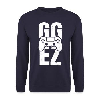 Gamer progamer gg ez noob shirt gamer gift - Unisex Sweatshirt - navy - Front - Alina (178cm) & Michal (187cm)