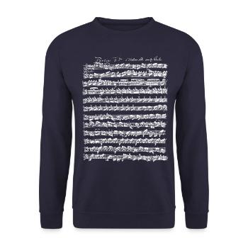 Bach Partita Nr. 3 E-Dur Violine Preludio Musik - Unisex Pullover - Navy - Vorne - Alina (178cm) & Michal (187cm)